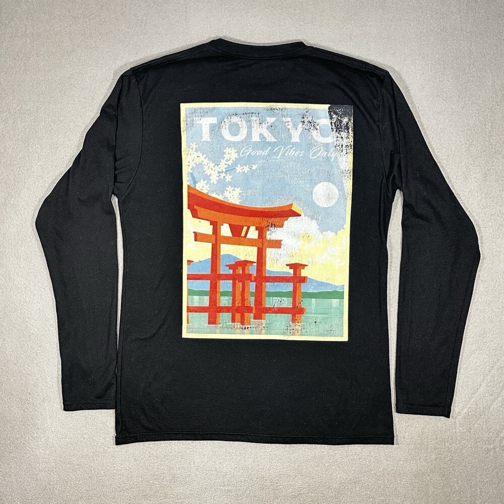 Fresh Laundry Tokyo Japan Men's White T-Shirt Long Sleeve Size Medium